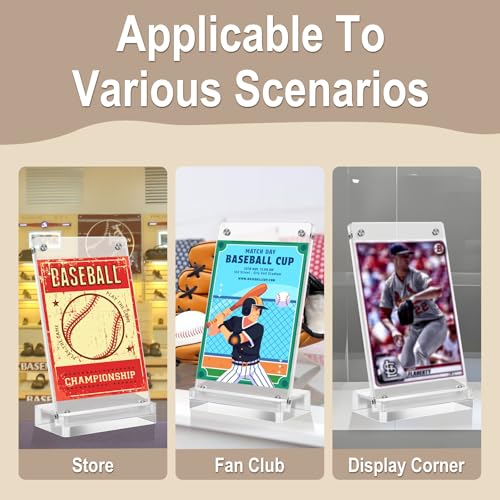 Boloyo Magnetic Acrylic Card Display Stand - Clear 1-Slot Frame Holder