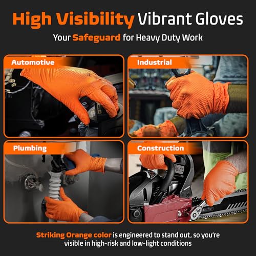 Protectmate Disposable Nitrile Gloves - 5 Mil Latex-Free for Food Prep