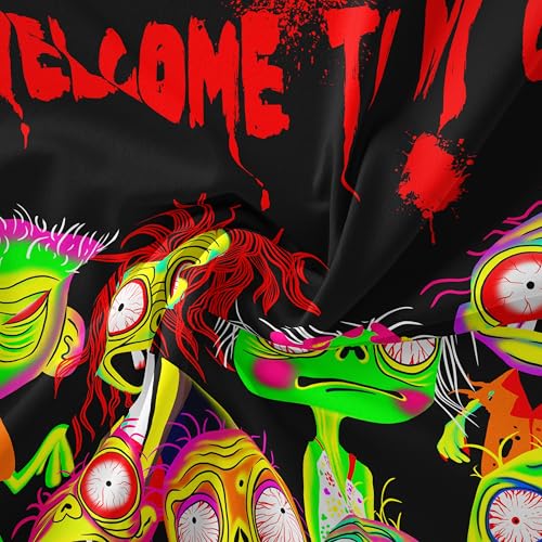 Blacklight Horror Tapestry - Glow in the Dark Wall Art 29" x 37"