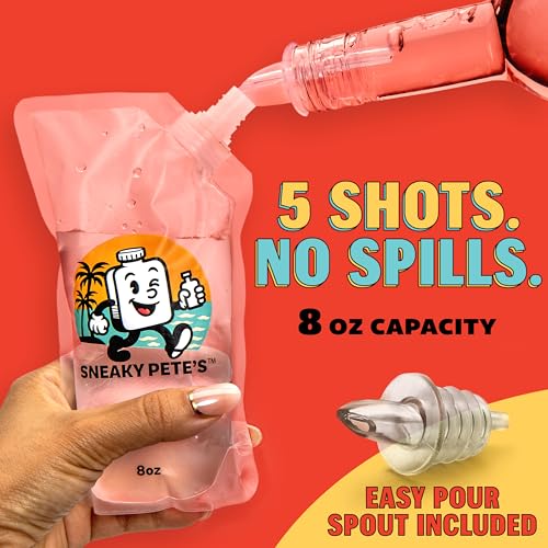GoPong Sneaky Pete's 12 Pack Reusable Discreet Liquor Flasks - 8 oz