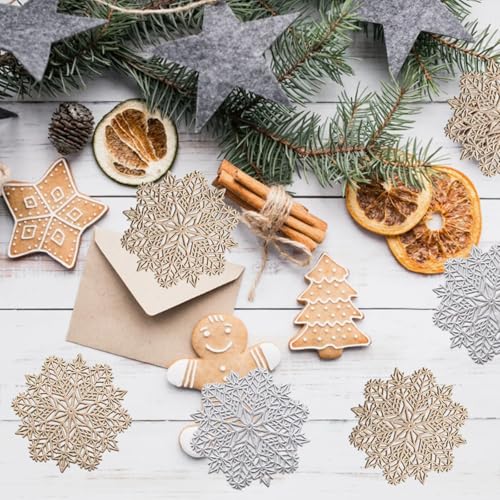 Christmas Snowflake Coasters Set - 10 PVC Holiday Drink Mats for Party & Kitchen Decor