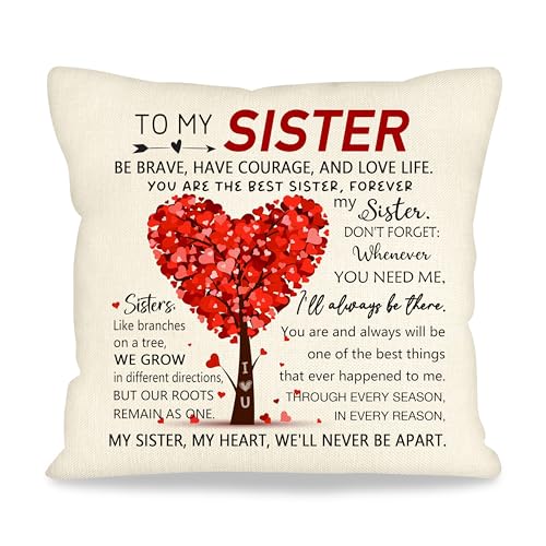 Sister Elephant Decorative Throw Pillow Cover - 18x18 Inch Gift