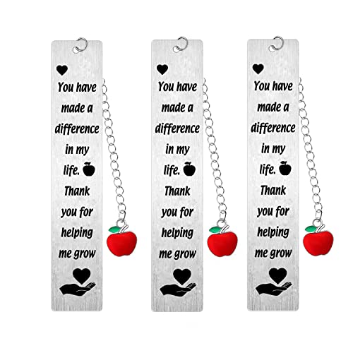 3 Teacher Bookmarks - Appreciation Gifts for Teachers