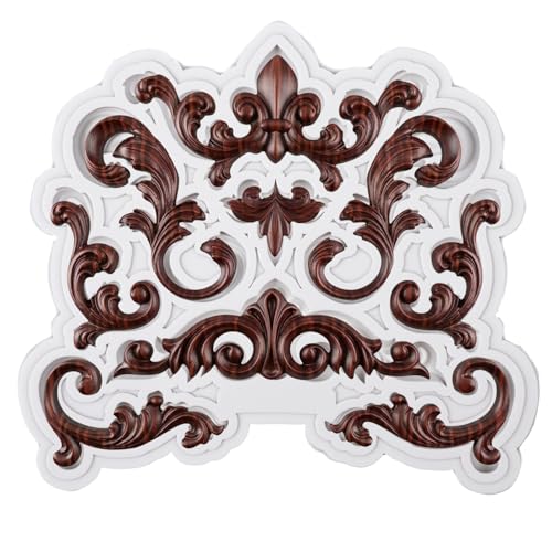 Baroque Scroll Lace Silicone Mold for Fondant Cake Decorating and DIY Crafts