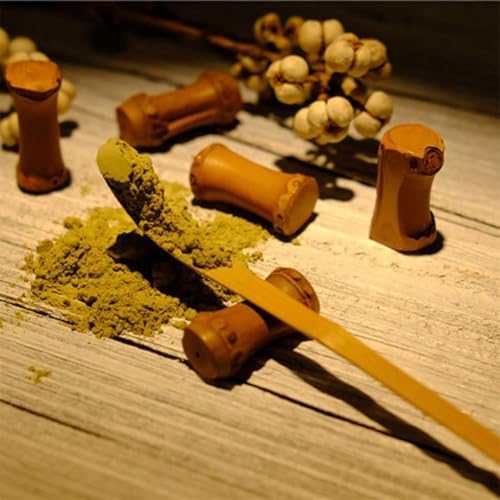 Brown Bamboo Matcha Scoop Set - Japanese Chashaku Tea Spoons