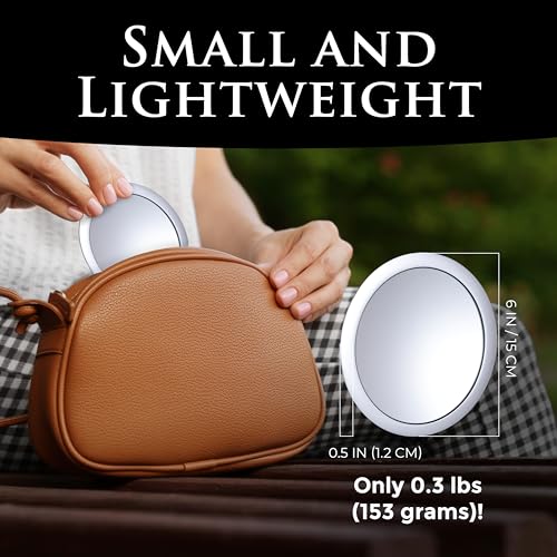MIRRORVANA 30X Magnifying Makeup Mirror with Suction Cup - 6" Chrome
