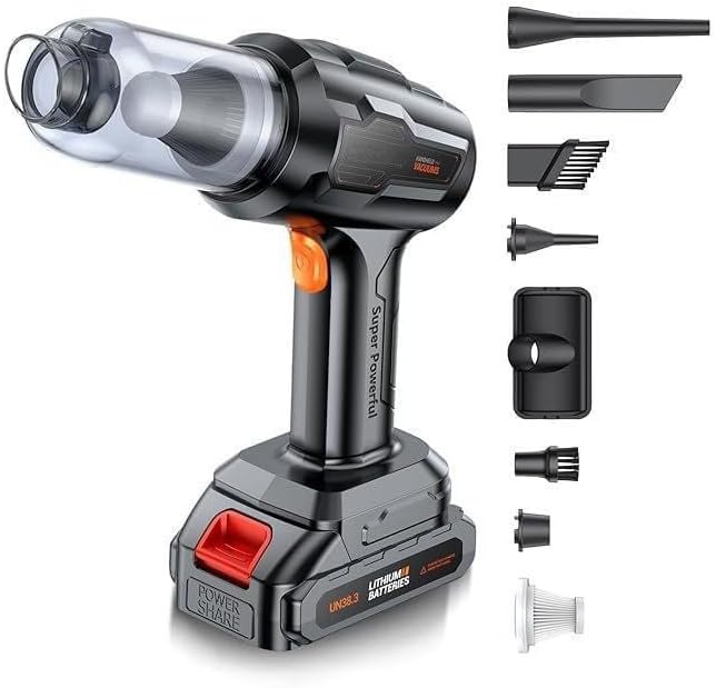 MBNGF Portable Cordless Car Vacuum - 35000PA High Power Suction & Blower | Wireless Handheld Cleaner in Starburst Black