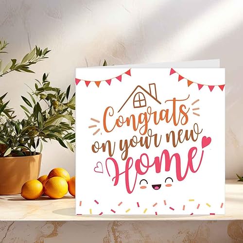 New Home Congratulations Card - Housewarming Greeting by Purple Fox