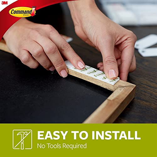 3M Command Adhesive Picture Hanging Strips - Removable Wall Mounts, White, Pack of 6