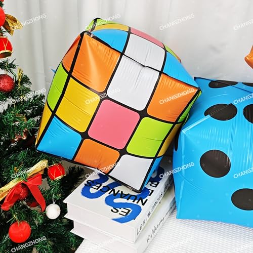 4D Magic Cube Square Inflatable Dice Balloons - 22 Inch (2pcs)