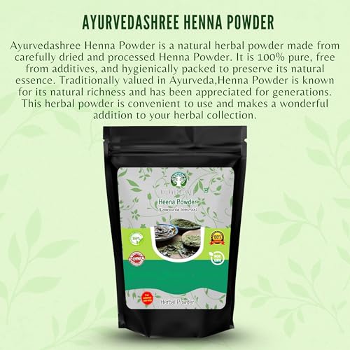 AYURVEDASHREE Natural Pure Henna Powder 50g Triple Sifted Red Hair Dye
