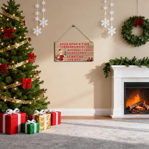 Funny Vintage Christmas Sign for Teen Girls - 6x12 Inch