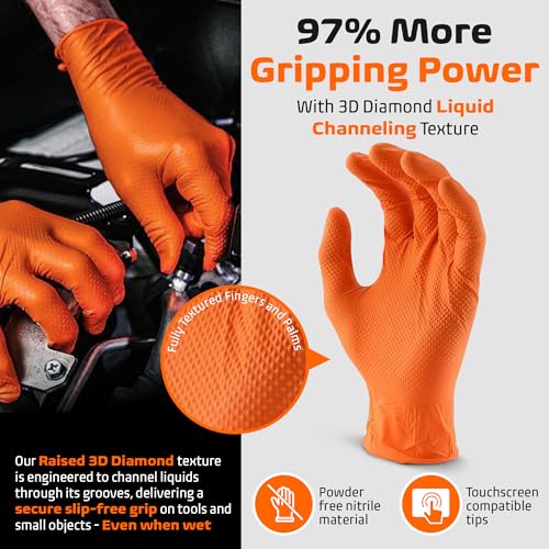 Protectmate Disposable Nitrile Gloves - 5 Mil Latex-Free for Food Prep