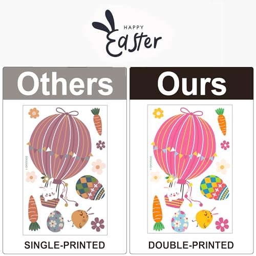 Easter Window Clings - 10 Sheets of Vibrant Decor for Glass