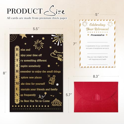 D24TIME Retirement Card with Certificate & Envelope - 5.5x8in