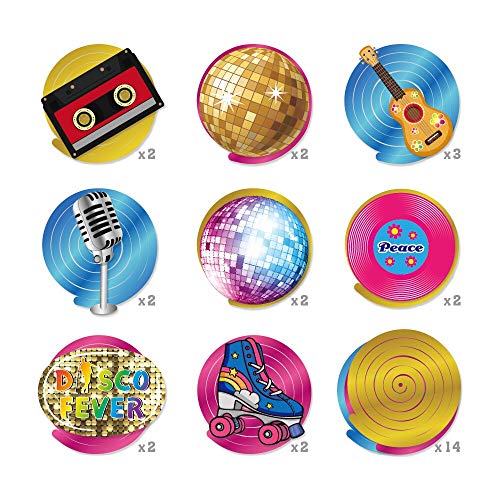 Disco Hanging Swirl Decorations - Retro Party Decor for Kids