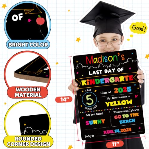 First & Last Day of School Chalkboard Sign - Double-Sided Photo Prop