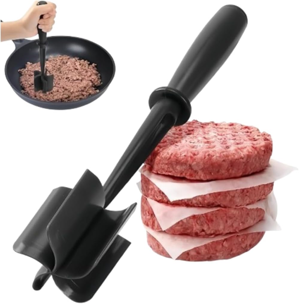Meat Chopper - Premium Nylon Hamburger Smasher & Potato Masher for Easy Cooking | Heat Resistant Tool