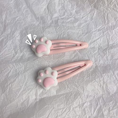 NUEAYMS Cartoon Cat Metal Snap Hair Clip Cute Hairpin for Girls