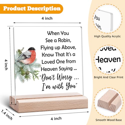 Memorial Acrylic Desk Sign – Sympathy Gift for Loss of Loved One