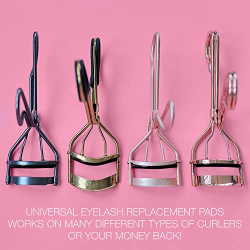 Petunia Skincare Black Eyelash Curler Refills - 24-Pack Universal Replacement Pads