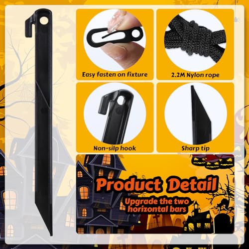 48Pcs Inflatable Stakes with Hooks and Tethers for Outdoor Decorations