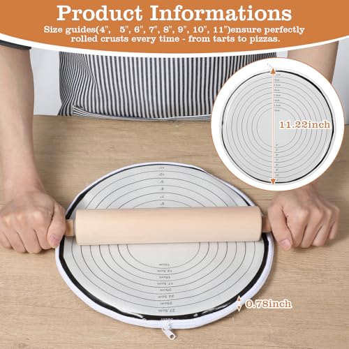 Classicseali Heat Resistant Round Silicone Baking Mat - 11.42"