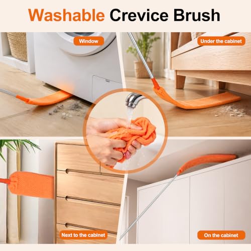 100-Inch Telescoping Cobweb Duster Kit with Microfiber & Brush