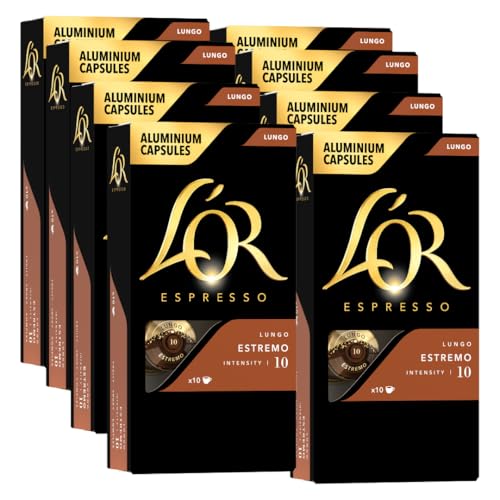 L'OR Espresso Capsules Estremo Lungo, 80 Count - Compatible with Nespresso