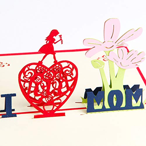 3D Pop-Up Mother's Day Card with Envelope - Unique Gift for Mom