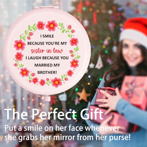 Sister-in-Law Travel Compact Makeup Mirror Birthday Gift