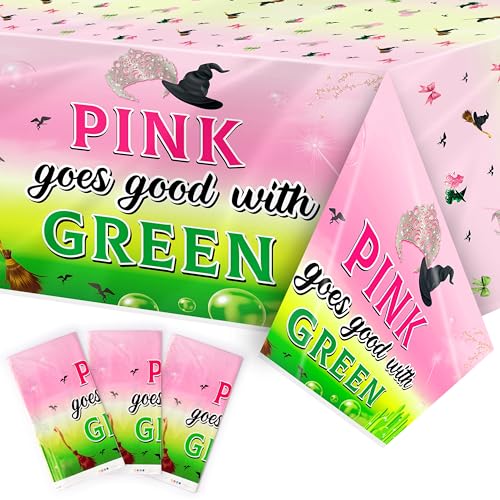 Princess Witch Hats Table Covers - 3 Pcs Disposable Halloween Decor