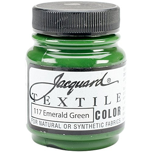 Jacquard Emerald Green Fabric Paint 2.25 Oz - Permanent Upholstery & Clothing Color