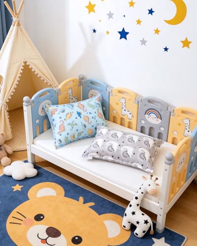 ALVABABY Jersey Toddler Pillowcases Pack of 2 - Fits 12x16 & 13x18 Inches, Breathable & Soft for Boys Girls
