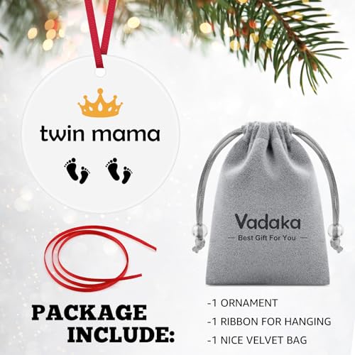 Twin Mom Christmas Ornament - Gift for Expecting Mothers