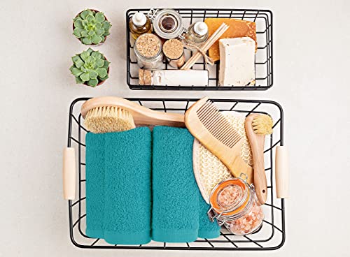 Utopia Towels 24-Pack 100% Cotton Washcloths - 12x12 Inch, Turquoise