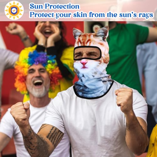 3D Cat Ski Mask Dog Balaclava Sheisty Breathable Ice Silk Cycling Face Cover for Sunscreen Protection Outdoor