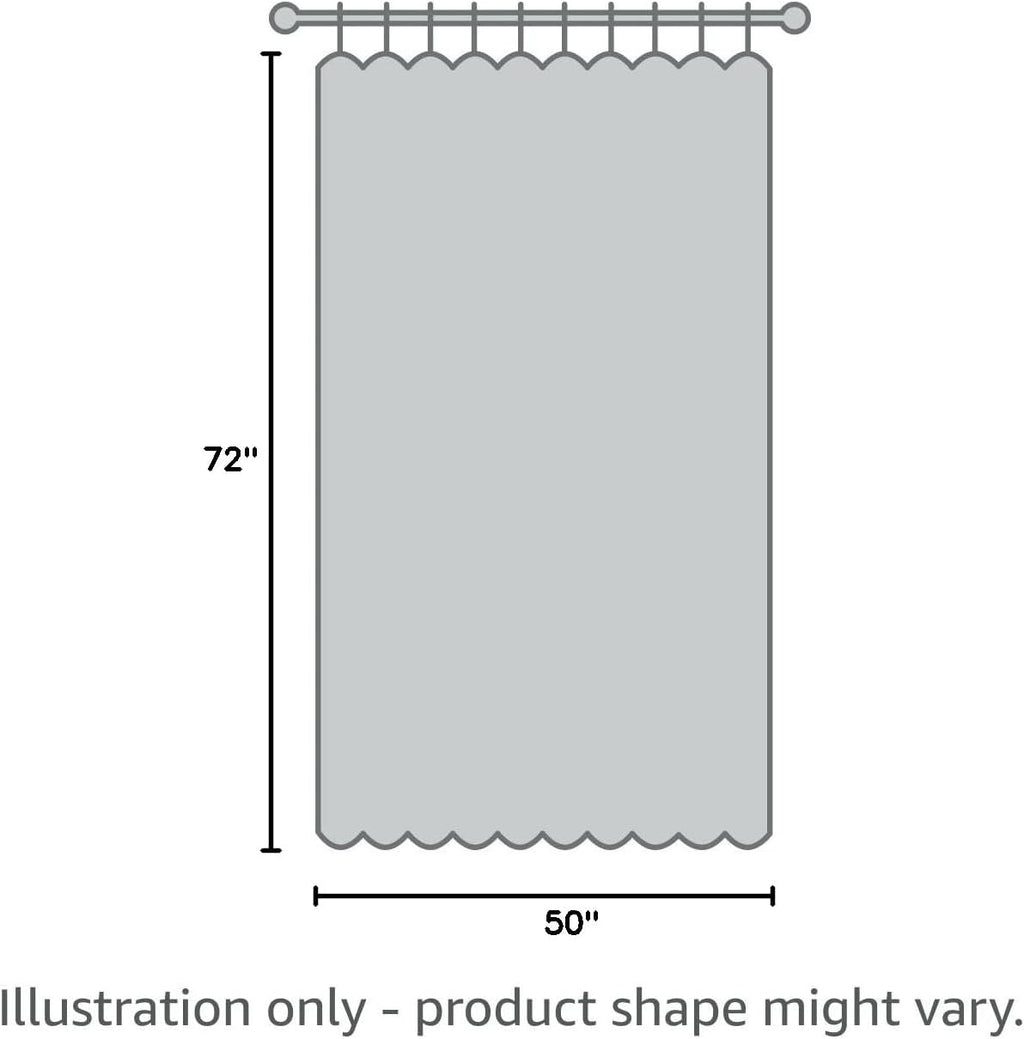 Skiennix 100% Blackout Linen Curtains - Thermal Insulated Drapes for Bedroom | 50" W x 72" L, Grey