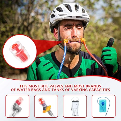 4-Pack Silicone Bite Valve Replacement Nozzles Compatible with Osprey Hydration Bladders, Hydraulics Bite Valve Replacement for Water Reservoir