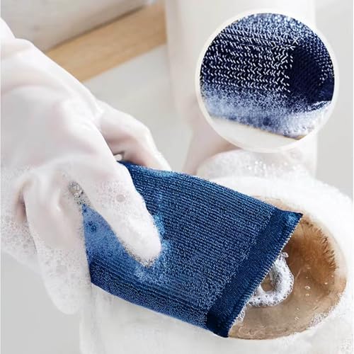 EdgeVue Steel Wool Scrubber Sponges, Multicolor 6-Pack - Non-Scratch Cleaning
