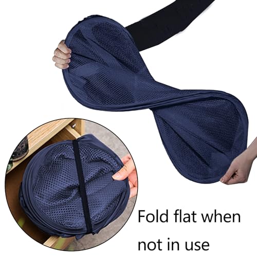 Navy Foldable Mesh Pop Up Laundry Hamper - 2 Pack for Easy Storage