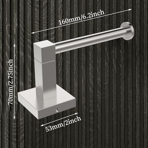 Brushed Nickel Wall Mounted Toilet Paper Holder by Ruacq