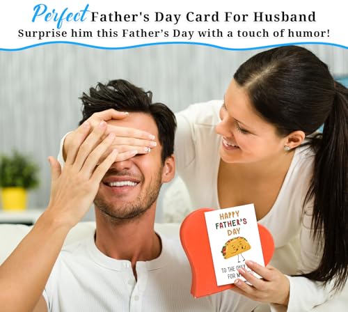 Funny Taco Father's Day Card for Husband - Humorous Greeting