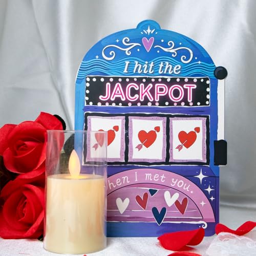 Jackpot Love Anniversary Card (S3) - Romantic Slot Machine Design