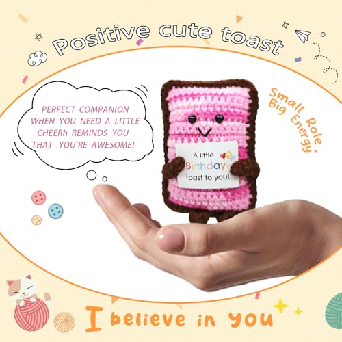 Handmade Crochet Toast Doll - Cheerful Gift for Food Lovers