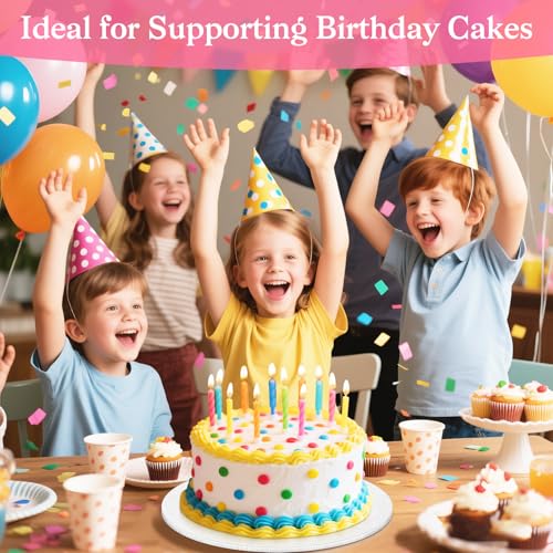 Ciyufavo 12 Inch Round Cake Drum - Sturdy 1/4" Thick Cake Board (2 Pack)