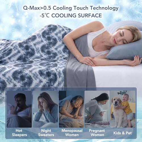 Cooling Blanket for Hot Sleepers – Reversible XL Throw 50"x70"