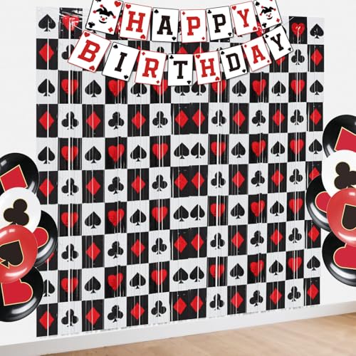 Casino Fringe Curtains 2 Pack Poker Theme Las Vegas Party Decorations