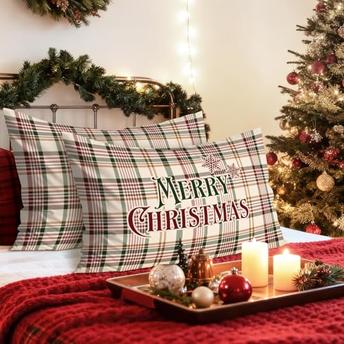 Christmas King Pillowcase Set of 2 | 20x36 Decorative Lumbar Covers