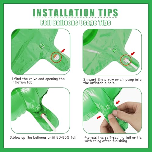 Wonmelody Concession Stand Foil Balloon Banner 16 Inch Green Sports Party Decor